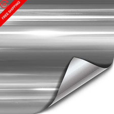 Vvivid Gloss Chrome Silver Vinyl Wrap Adhesive Film Roll 1ft X 5ft Vvivid Gloss Chrome Silver Vinyl Wrap Adhesive Film Roll 1ft X 5ft