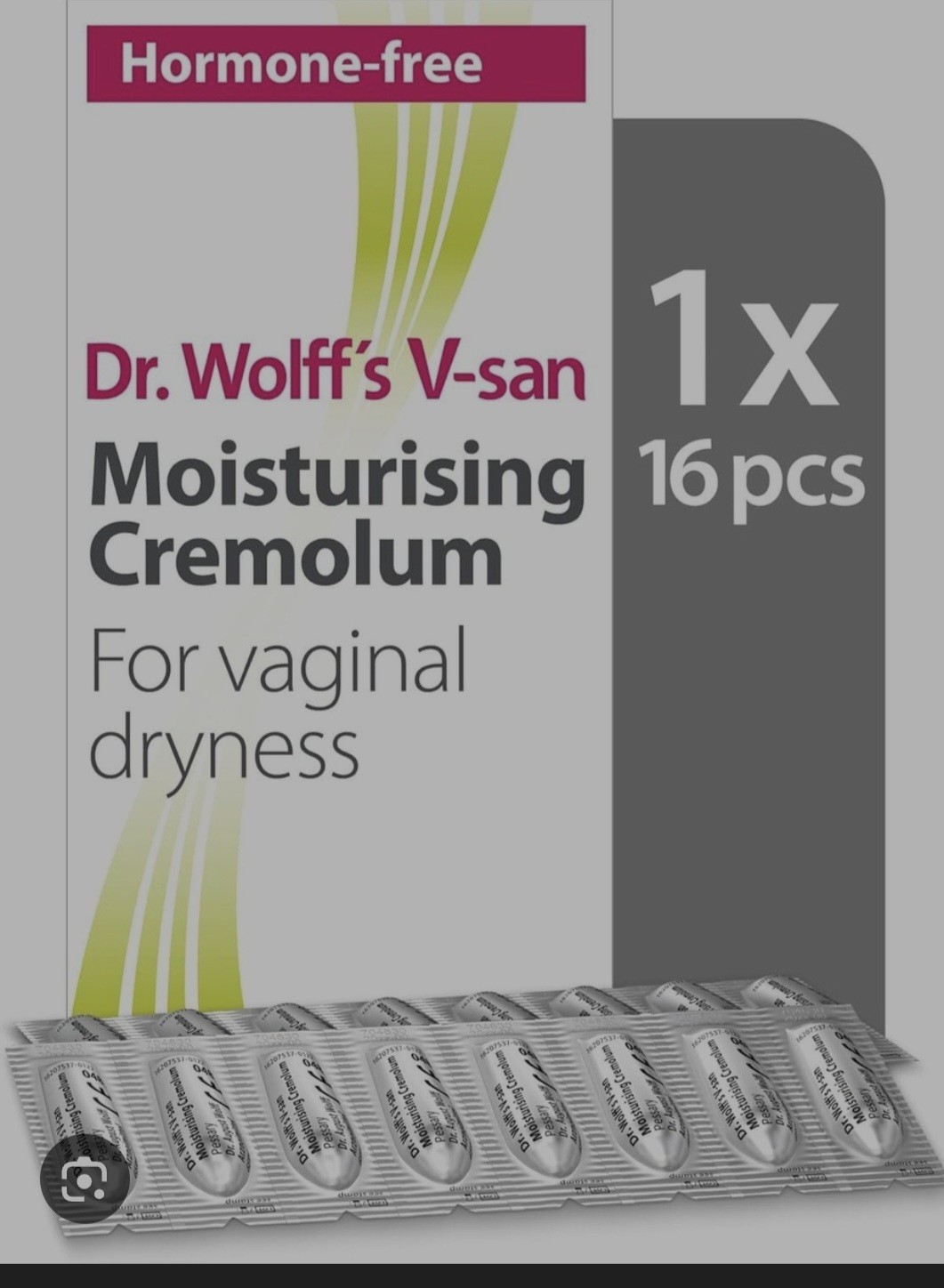 Dr. Wolff's V-san Moisturising Cremolum for Vaginal Dryness 16 pcs