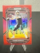 Tanner Morgan 2023 Prizm Draft Picks Rookie Card Red 27/299. rookie card picture