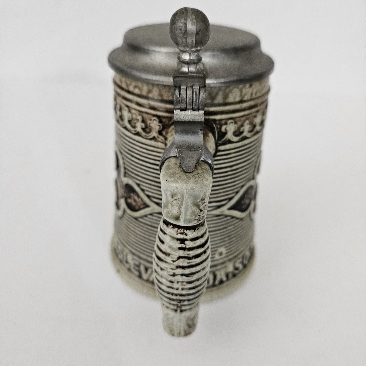 Gerz Vintage German Beer Stein Knights in Armor Anointed Ceramic