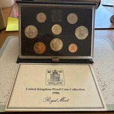 1986 Royal Mint UK Annual Proof 8 Coin Set with COA
