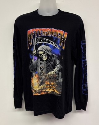 超激レアAFTERSHOCK JAPAN TOUR Tシャツ アフターショック Aftershock Festival Long Sleeve Sz M Shirt Black 2022 Tour