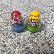 Vintage 1970s Hasbro Scared Boy and Girl Weebles Haunted House