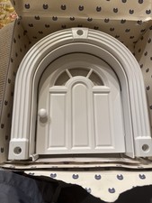 Purrfect Portal Cat Door Meow Manor Open Box White 9.25x7.25