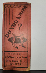 S.T.W. Sanford & Sons Dr. Sanford’s Liver Invigorator “Do You Know?” Booklet