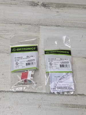Lot Of 2 - OR-KS6A-42 Cat 6 Keystone Jack Red