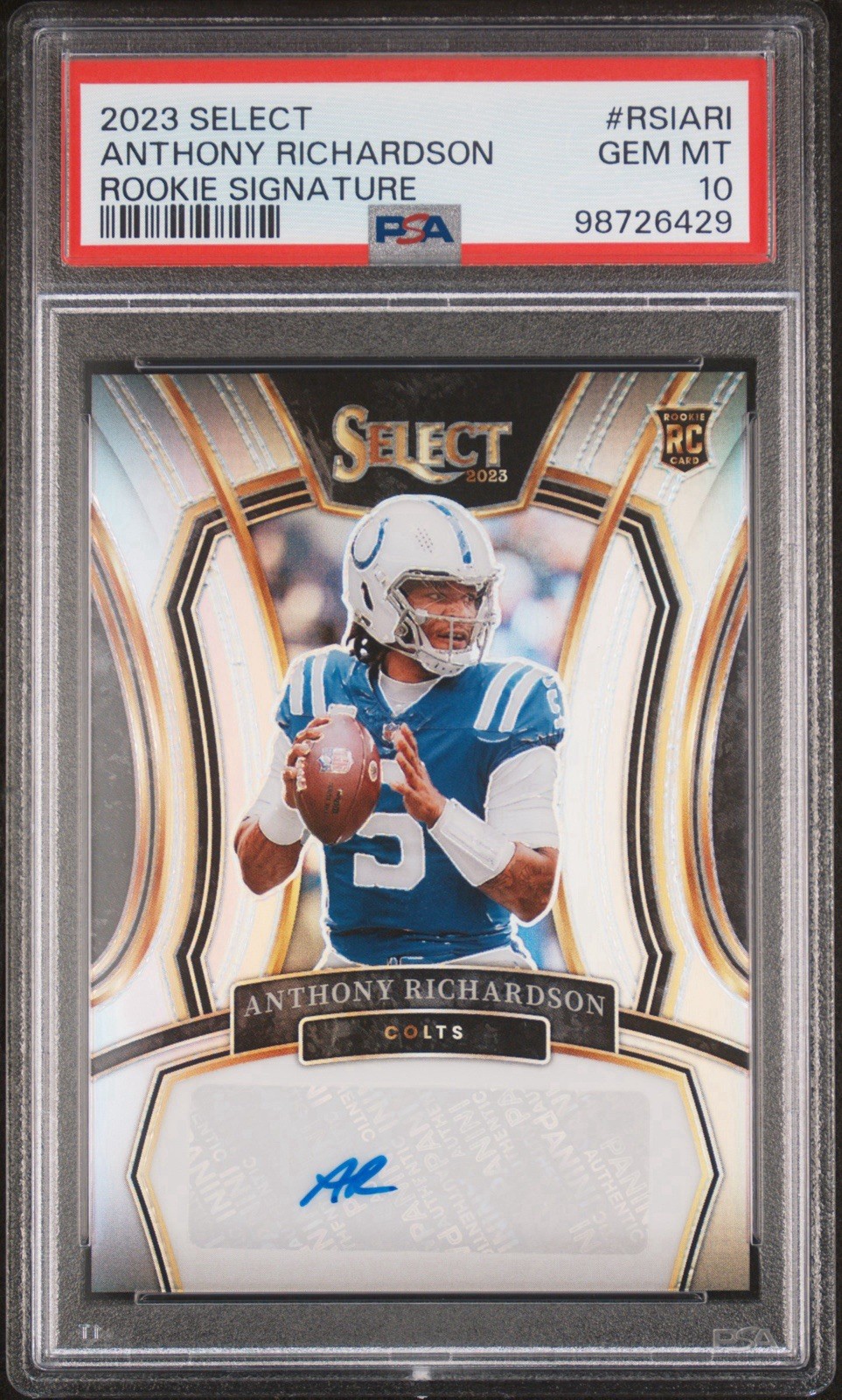Anthony Richardson Panini Select Rookie Signatures #RSIARI Base