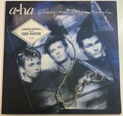 (VG+) a-ha - Stay On These Roads Vinyl LP + Poster Original 1988 EU Pressing