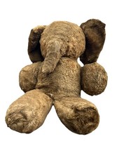 Antique Mohair Stuffed Elephant Plush Toy c. 1920s  40s Celluloid Eyes very old
