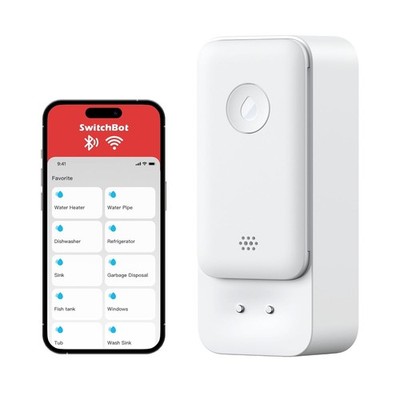 SwitchBot WiFi Water Detector, Smart Water Sensor, 100dB Adjustable Alarm & App