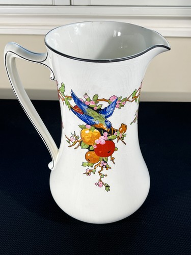 Crown Ducal English Victorian Washbasin/Pitcher Set with Bluebirds and Flowers - Picture 11 of 15