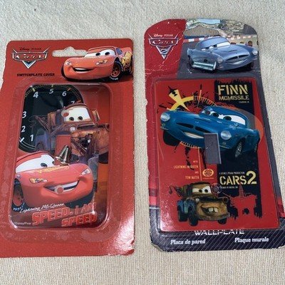 Disney Pixar Cars Lightning McQueen Switchplate Covers New Lot of 2