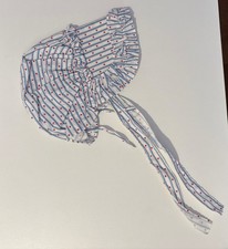 Vintage Type Girl Sun Bonnet Hat Hearts Cottagecore Little House Prairie Toddler