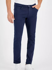 Michael Kors Mens Slim fit Casual Pants 34 / 30 Navy Blue Solid