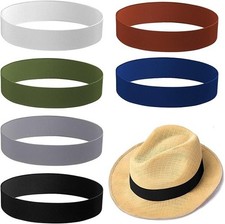 6 Pieces Stretchable Hat Band for Women Cowboy Hat Band for Men Panama Straw ...