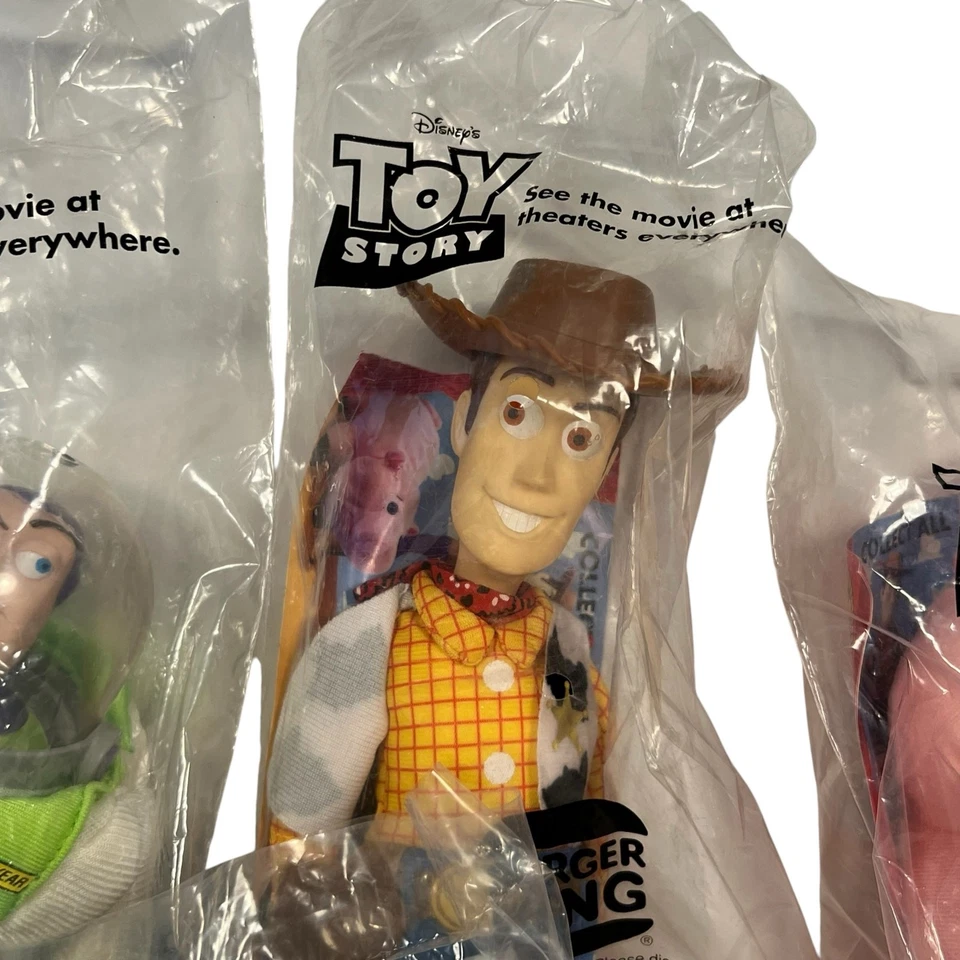 Disney Pixar Toy Story 1996 Burger King Figuras de Peluche Juguetes Woody Buzz Lote de 7 Foto 3 de 4
