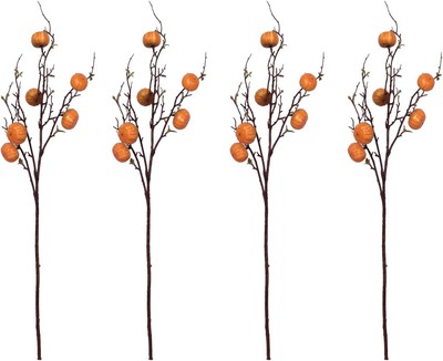 Artificial Pumpkin Stem Branch, 35.4 Inch/90 cm Height Fall Decorative Pumpkin