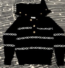 Sandro Paris Pullover Schwarz Weiß Gr. 36 Da...
