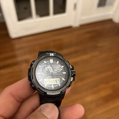 Casio Protrek PRW-6000YT-1JF Black Titan Limited - Titanium Link Band 