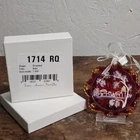 Fenton ORNAMENT Snowflake RUBY Glass Village Trees Scalloped Edge Signed  3"