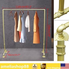 Metal Garment Rack Home Clothes Wedding Dress Display Stand Garment Shelf Gold