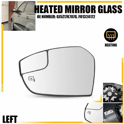 Mirror Glass For 2017-2019 Ford Escape Driver Side Left GJ5Z17K707G FO1324172 M