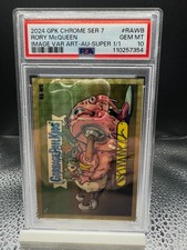 Marketplace image: 2024 Garbage Pail Kids Chrome 7  Superfractor 1/1 Rory Auto Wheel Barry PSA 10
