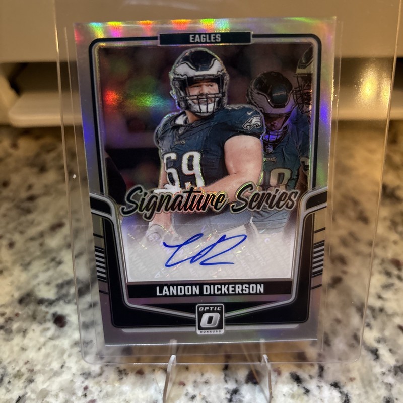 2024 Donruss Optic Landon Dickerson Silver Signature Series Prizm Autographed