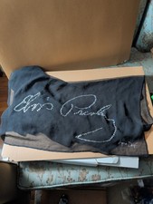Elvis Black Nylon Scarf With Sequins. Signed By Artist. 