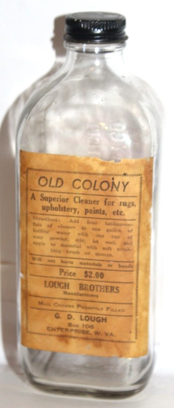 EMBOSSED EMBALMERS SUPPLY CO. WITH OLD COLONY LOUGH BROS. LABEL, ENTERPRISE, WV