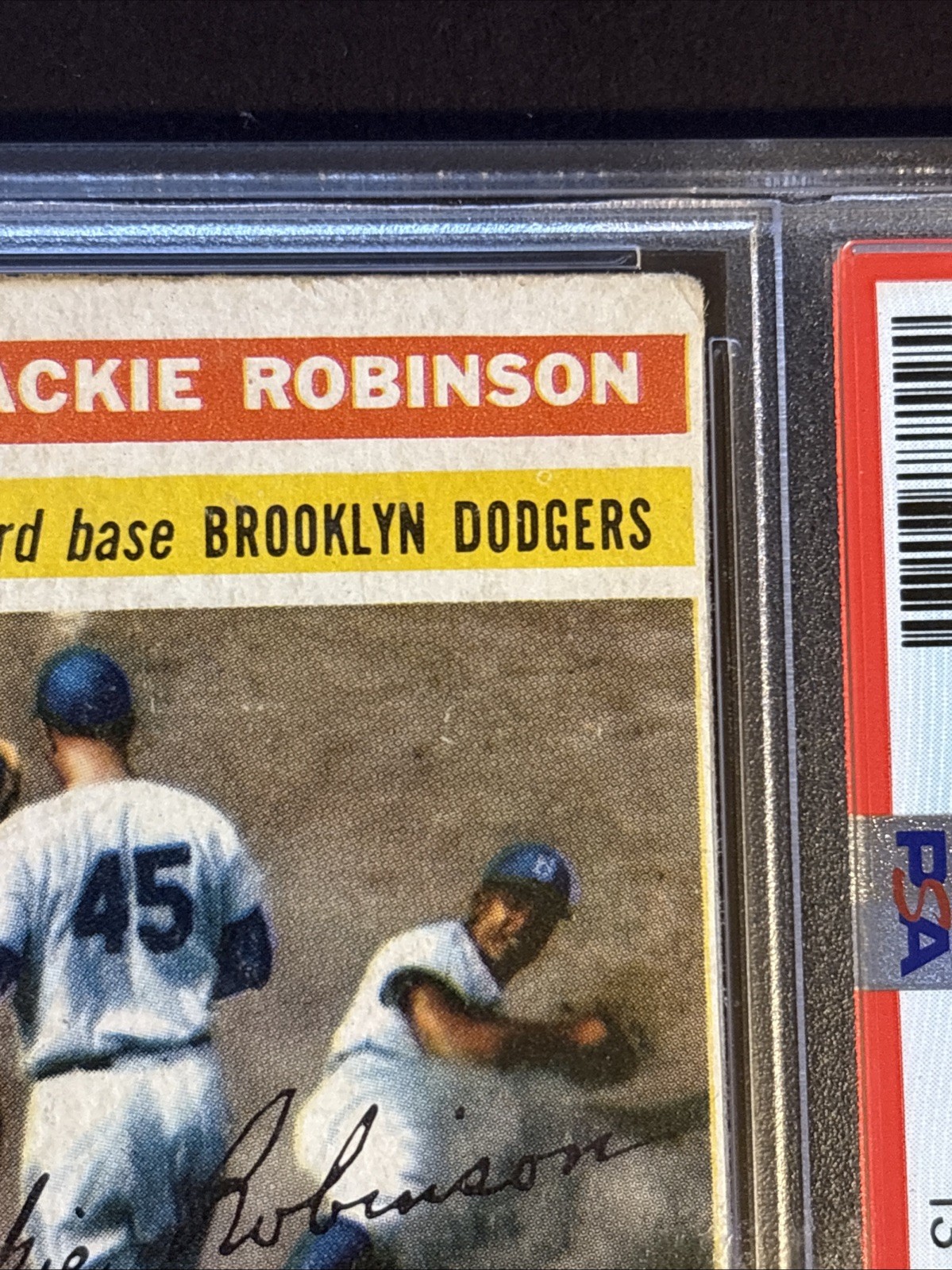 1956 Topps - Jackie Robinson #30 White Back PSA 1 NICE view 6