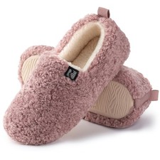 Women's Faux Shearling Closed Back Slipper with Memory Foam, Size 8 US Women,...