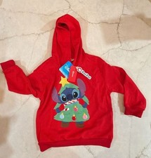 Disney Lilo Stitch Boys/Girls Christmas Hoodie Sweatshirt nwt 5-6 y