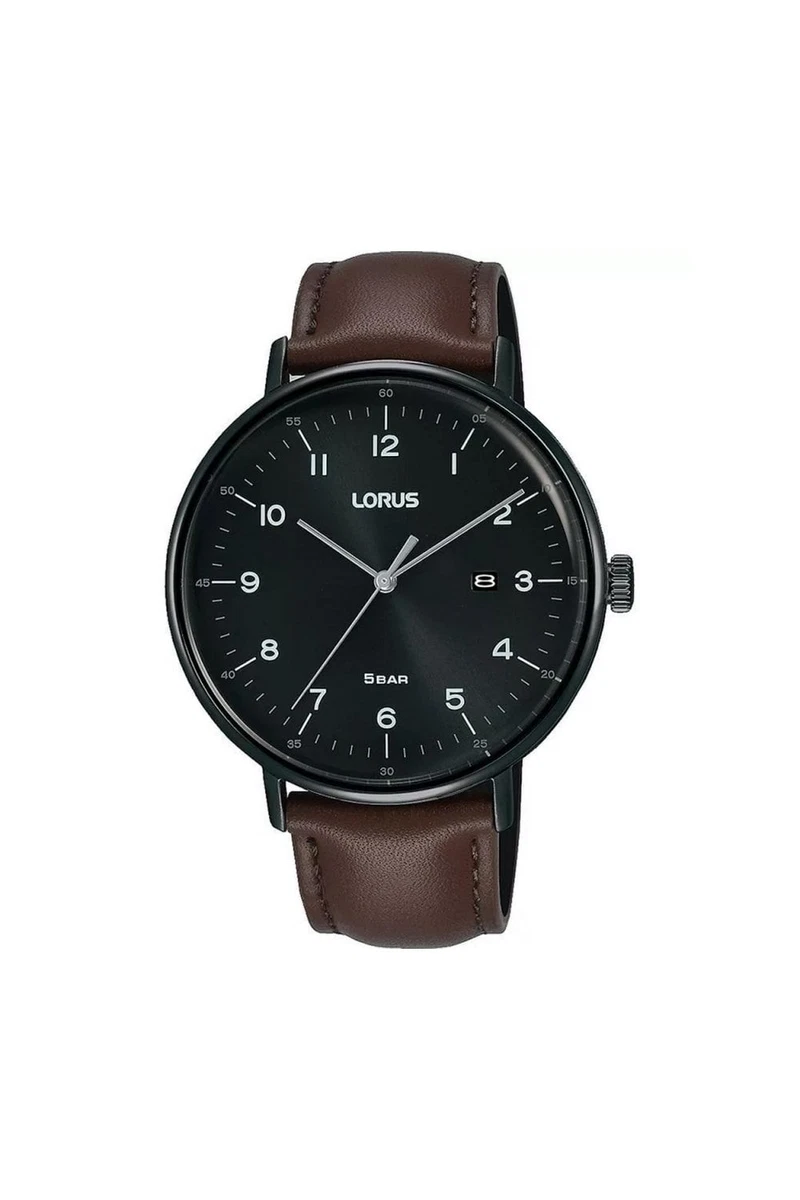 Lorus Orologio analogico al quarzo da uomo con bracciale in pelle