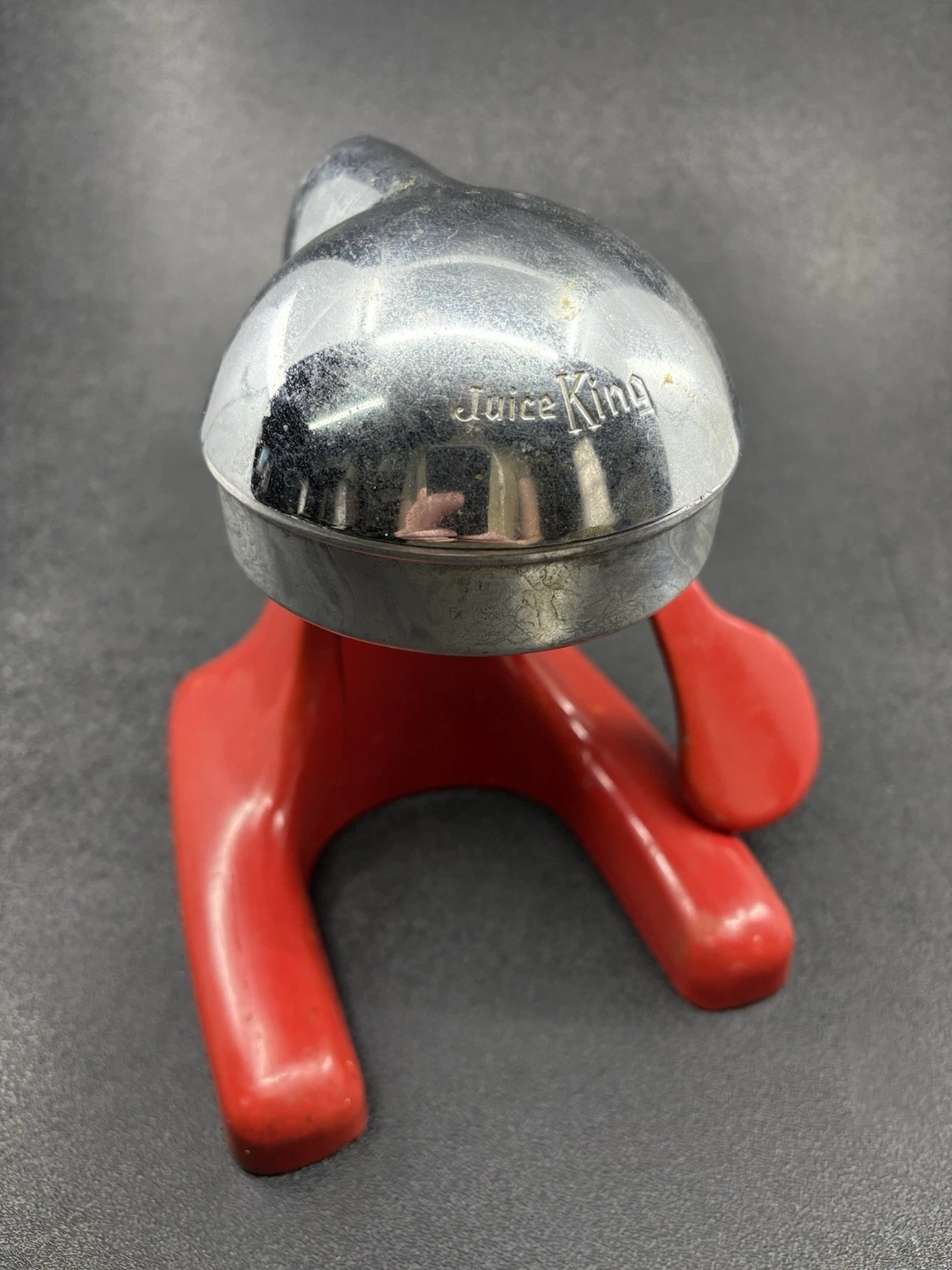 Vintage 1940s Juice King JK-45 Red Chrome Citrus Juicer National Die Casting