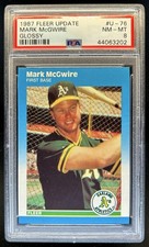 1987 Fleer Update Mark McGwire Glossy Rookie RC #U-76 Athletics PSA 8