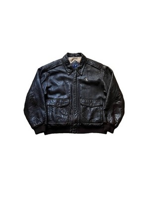 VTG Port Authority Aviator Men's Brown Full Zip A2 Bomber Jacket Size XL