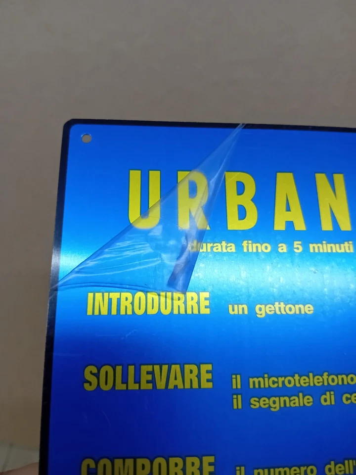 TELEFONO A GETTONI   SIP  Targa Istruzioni Nuova Fondo Magazzino  - Immagine 3 di 4