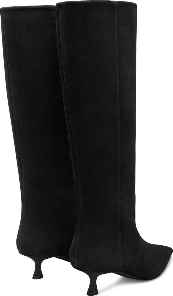 Botas hasta la rodilla Stuart Weitzman $850 NAOMI 50 para mujer talla 9B nuevas en caja gamuza negra Foto 3 de 4