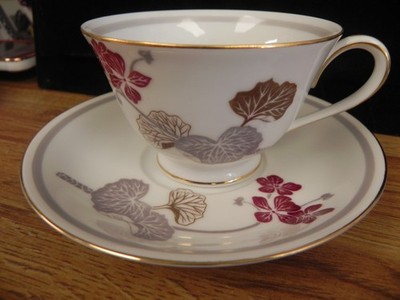 Noritake Geranium COFFEE TEA CUP AND SAUCER
