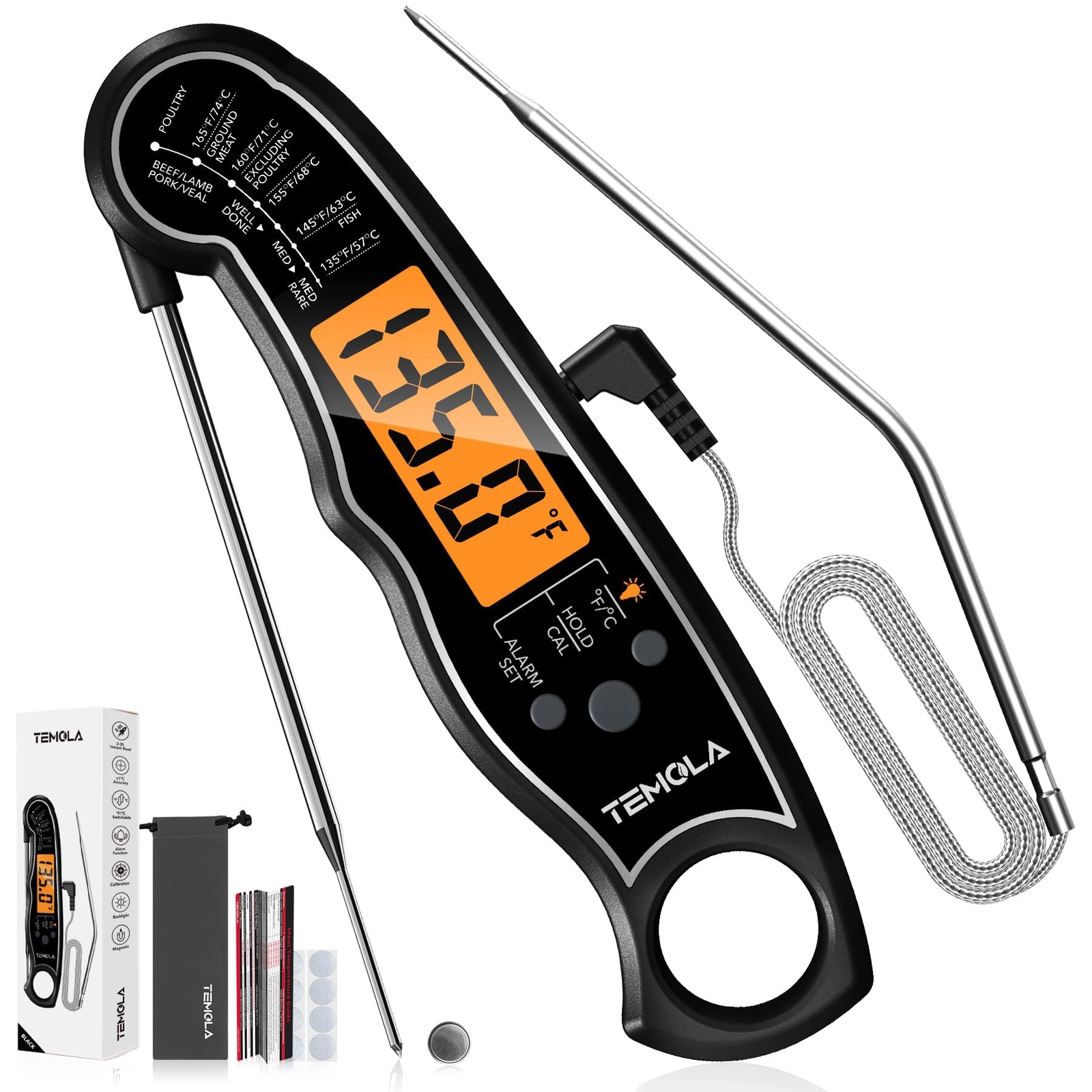 Meat Thermometer, Instant Read Food Thermometer for Cooking, Digital Food The...-image