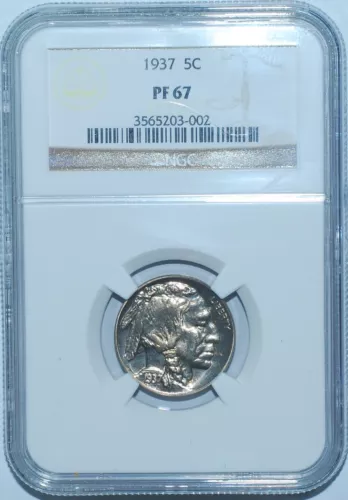 1937 NGC PR67 Brilliant Proof Strike Buffalo Nickel