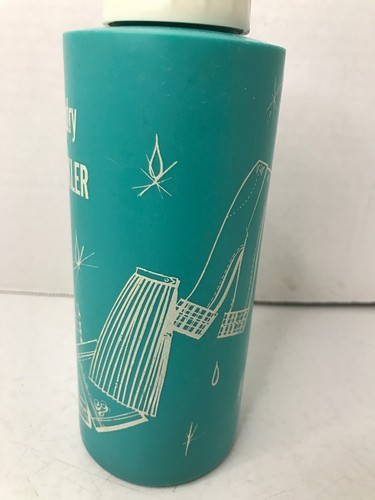 Vintage RARE COLOR MCM Teal Plastic Laundry Ironing Sprinkler Dispenser Bottle - Picture 2 of 6