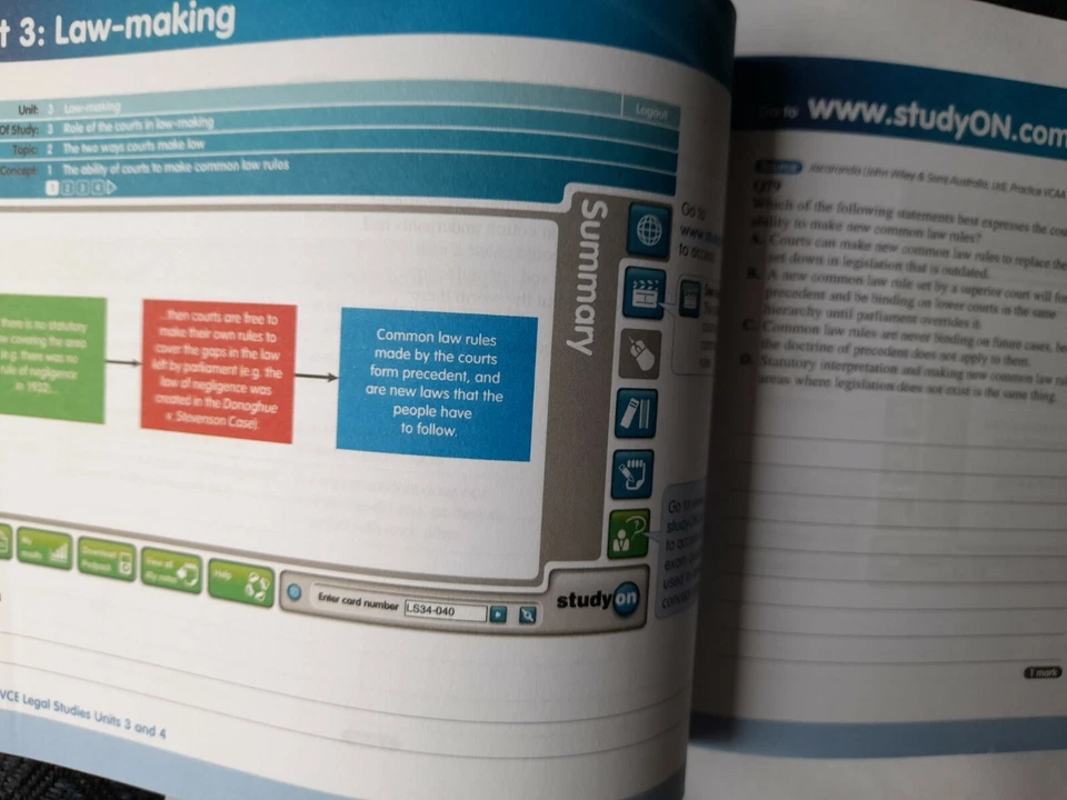 VCE LEGAL STUDIES UNITS 3&4 USED REVISION PRACTICE EXAMS STUDY ON 2011 EDITION - Image 4 of 4