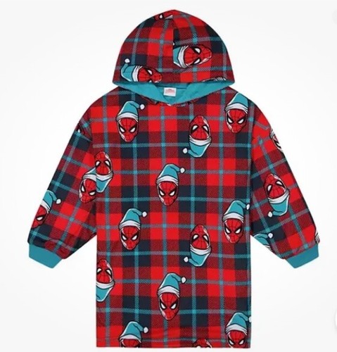 Spiderman Kids Oversized Hooded Pullover Robe Size L/XL New In Pkg - Picture 2 of 4