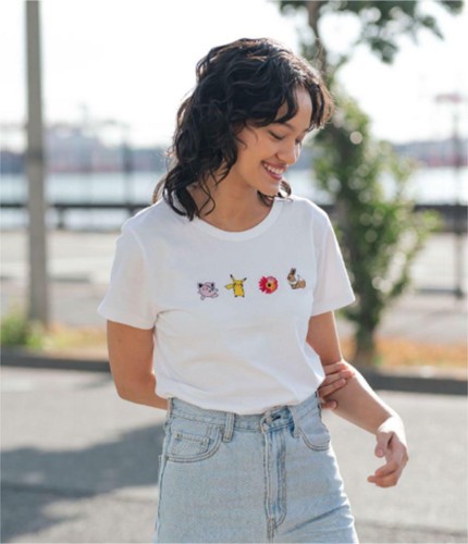Pokemon TEE MINI WHITE 25th Anniversary 
