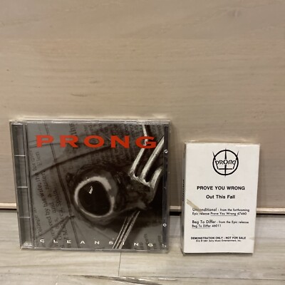 PRONG - Cleansing  VG+ CD 1994 & Prove You Wrong New Promo Cassette