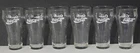 Lot of 6 Vintage Enjoy Coca Cola Clear 12 oz White Letters Glasses 6" Bell Shape