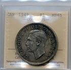 1949 Canada Silver Dollar - Gem Uncirculated, ICCS MS 65