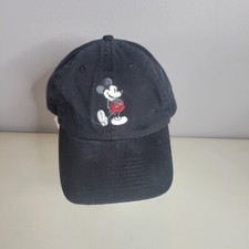 Disney Mickey Mouse Hat   Black   Baseball Cap   Adjustable Strapback   New